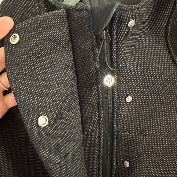 Lululemon Black & Brown Fleece Structured Jacket Sz small - Picture 5 of 6